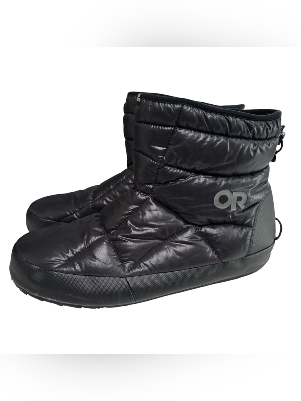 Outdoor Research Black Tundra Trax Insulated Camping Booties/Slippers- XL